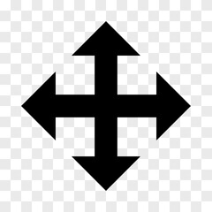Arrow pointer internet cursor icon in checkerboard BG v5. Internet flat icon symbol for applications.