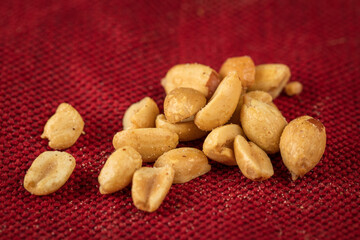peanuts On red Fabric