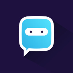 vector of chatbot/bubble chat/ninja chat logo template.