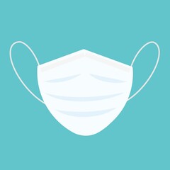 white medical mask or surgical mask for safety and protection