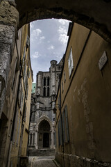 Fototapeta na wymiar Narrow street in the old town of Chartres France