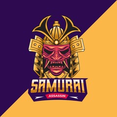 Illustration Vector Graphic of Samurai Assassin. Perfect for mascot logo, t-shirt design, merchandise
