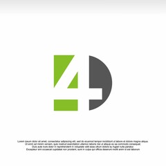 initial letter 4&b logo vector