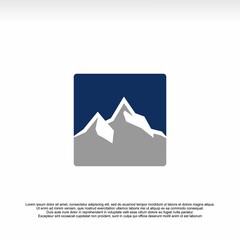 Mountain Logo Template. Vector Illustrator 