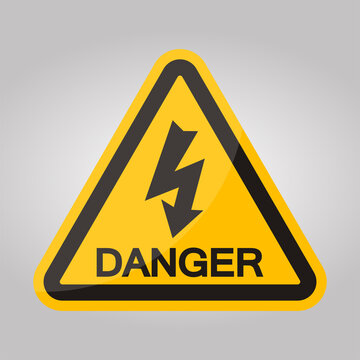 High Voltage Symbol Sign Isolate On White Background,Vector Illustration EPS.10