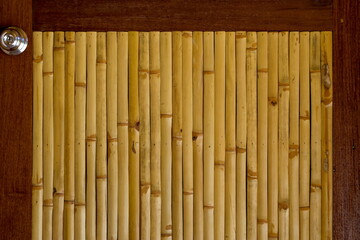 The door structure made of bamboo