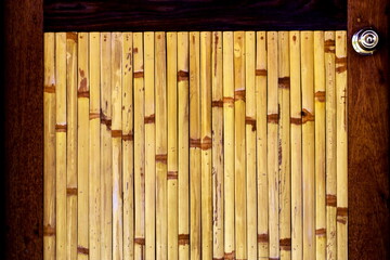 old wooden door with wooden handle