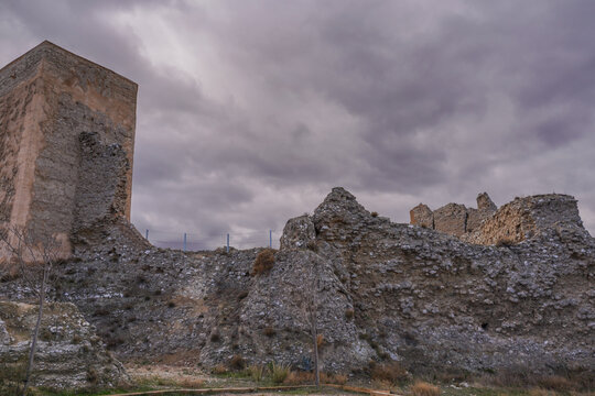 Castle of Alfajarin in Zaragoza.Monegros Area. Aragon,Spain