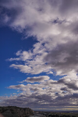 Clouds in Dramatic dark sky. Cloudy sky background.Spain