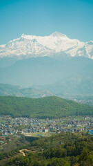 Fototapeta na wymiar Pokhara City and Annapurna Range