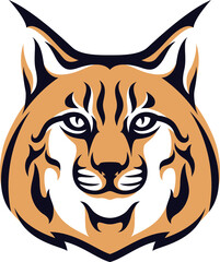 Simple Design of the head of Lynx Vector