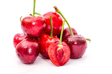 Fresh red cherries
