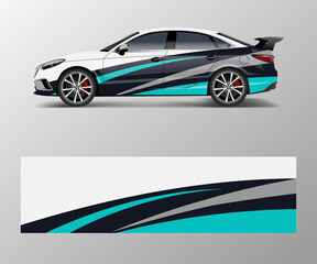 Sport car racing wrap design. vector design. abstract Racing graphic vector for sport car wrap design © Saiful