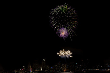 Fireworks at the San Diego bay