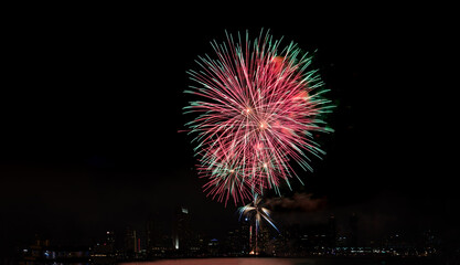 Fireworks at the San Diego bay