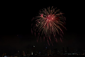 Fireworks at the San Diego bay