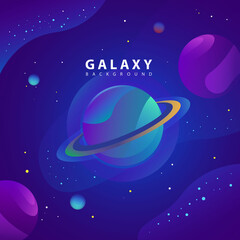 galaxy and planet design illustration