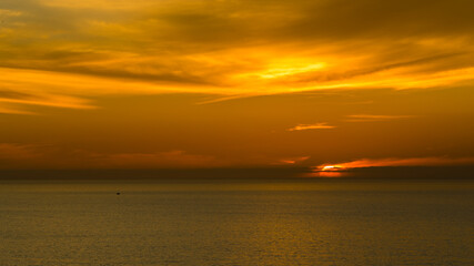 Sunset at the Pacific ocean, San Diego, California
