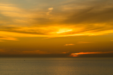 Sunset at the Pacific ocean, San Diego, California