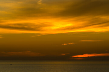 Sunset at the Pacific ocean, San Diego, California