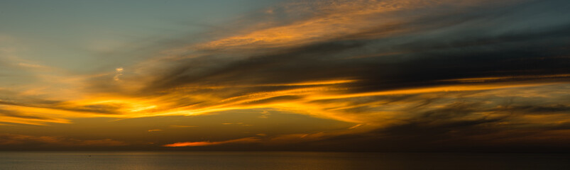 Sunset at the Pacific ocean, San Diego, California