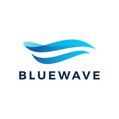 blue wave water ocean logo vector icon illustration © gaga vastard
