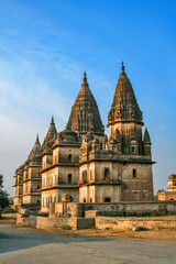 Fototapeta premium View of Royal cenotaphs (Chhatris) of Orchha, Madhya Pradesh, India.