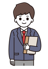 男子学生 教科書 イラスト