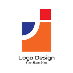 Vector logo square design in eps 10. Simple template and ready to use