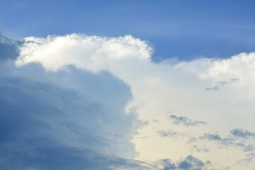 White clouds on the blue sky