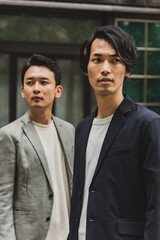 男性　ポートレート　ビジネス　二人