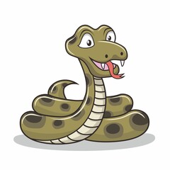 Viper Cartoon Isolated Snake Illustration