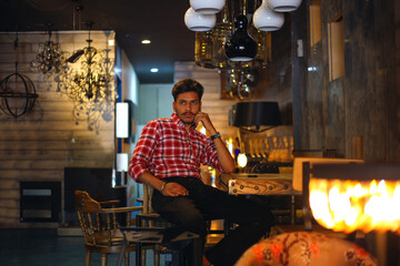 man in the restaurant