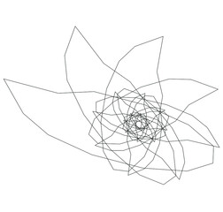 vector line art of round decorative fractal mandala 