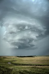 Fotobehang Severe Weather in Summertime on the Great Plains With Bodies of Water in the Photo © Laura Hedien