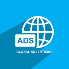 global advertising icon, Business icon vector