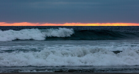 Sunset at the Torrey Pine beach, San Diego, California
