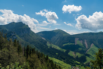 Obraz premium View from Boboty hill in Mala Fatra mountains in Slovakia