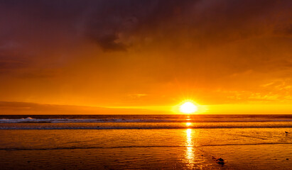 Sunset at the Torrey Pine beach, San Diego, California