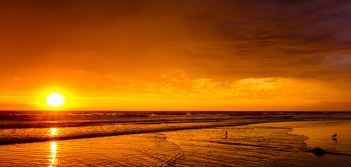 Sunset at the Torrey Pine beach, San Diego, California