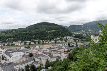 Fototapeta na wymiar City view of Salzburg. Salzburg architecture landscape. Austria