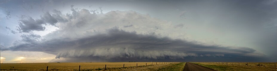 Storms on the Great Plains with Roads in backgrouns