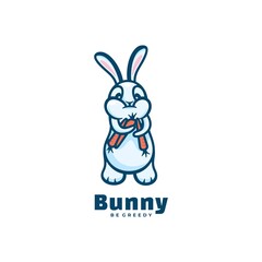 Fototapeta premium Vector Logo Illustration Hamster Simple Mascot Style.