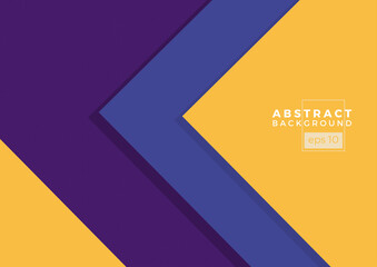 Digital painting. Abstract geometric colorful vector banner and background. Triangles and arrows in blue, purple and yellow