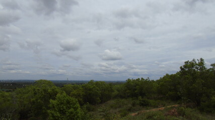 time lapse clouds over the forest