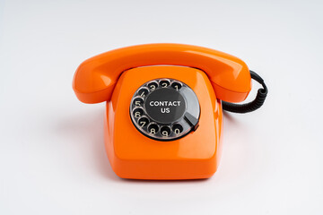 Vintage & retro telephone for call center concept