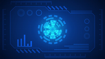 Obraz premium Circuit technology background