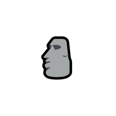 Moai Statue vector icon. Isolated Moai statue illustration	