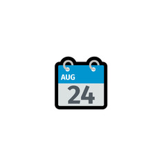 Calendar vector icon. Isolated spiral calendar illustration