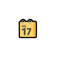 Calendar vector icon. Isolated spiral calendar illustration